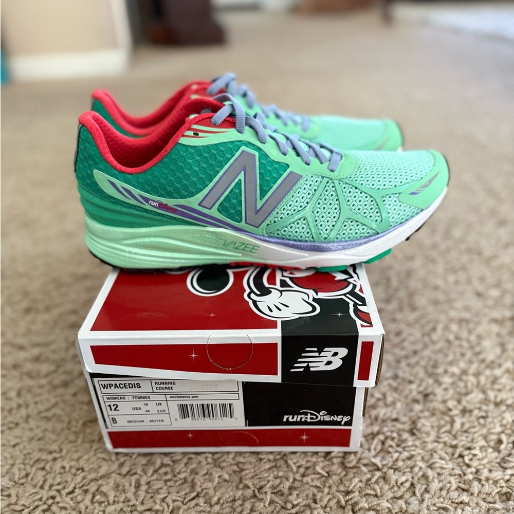 New Balance RunDisney- Ariel/Little Mermaid, Size 12W/10.5M. Vazee pace, 2016